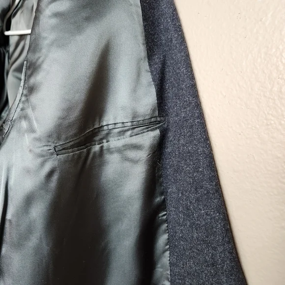 Botany 500 Vintage Mens Charcoal Gray 100% Camel Hair 2 Button Sport Coat-Sz 44L